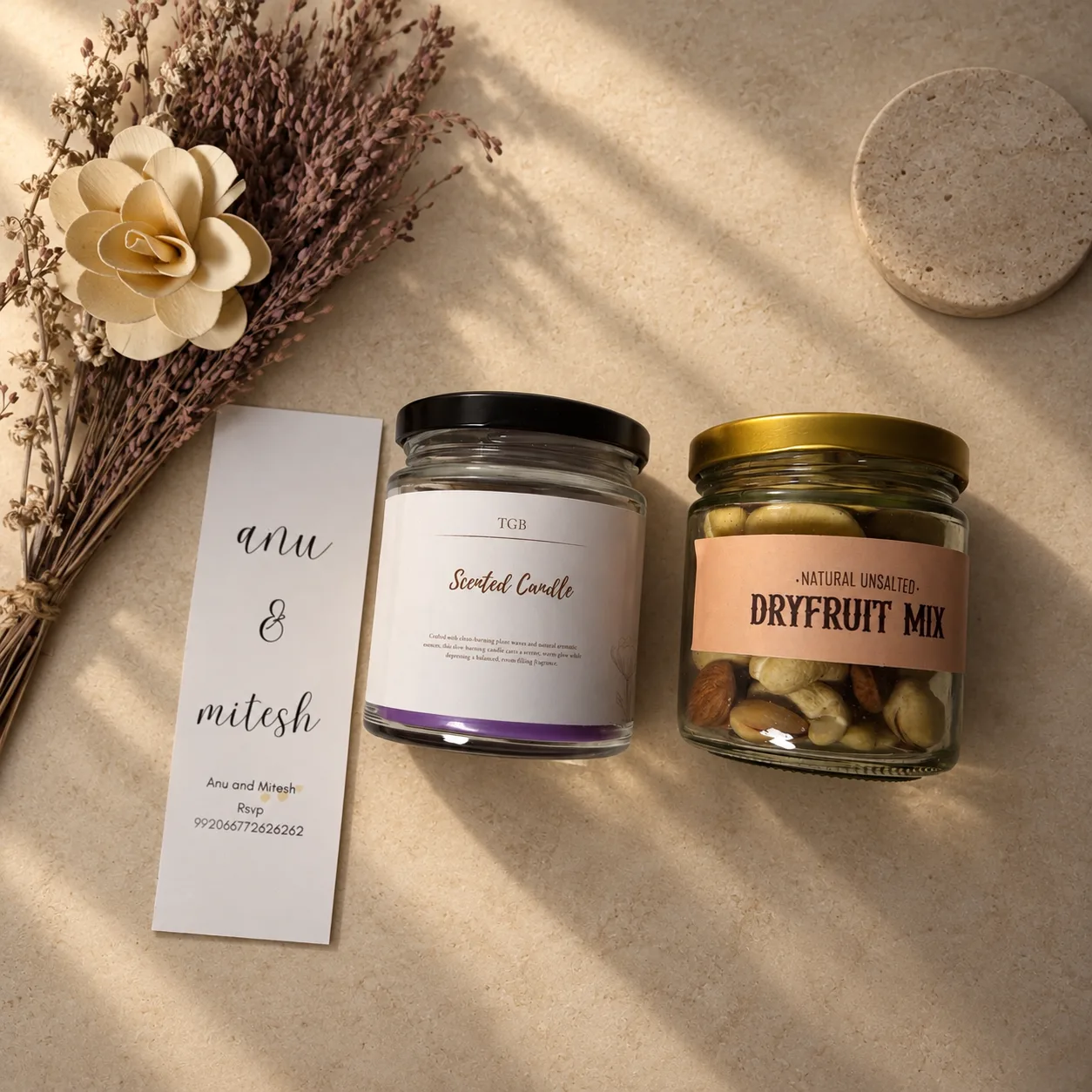 scented candle for wedding